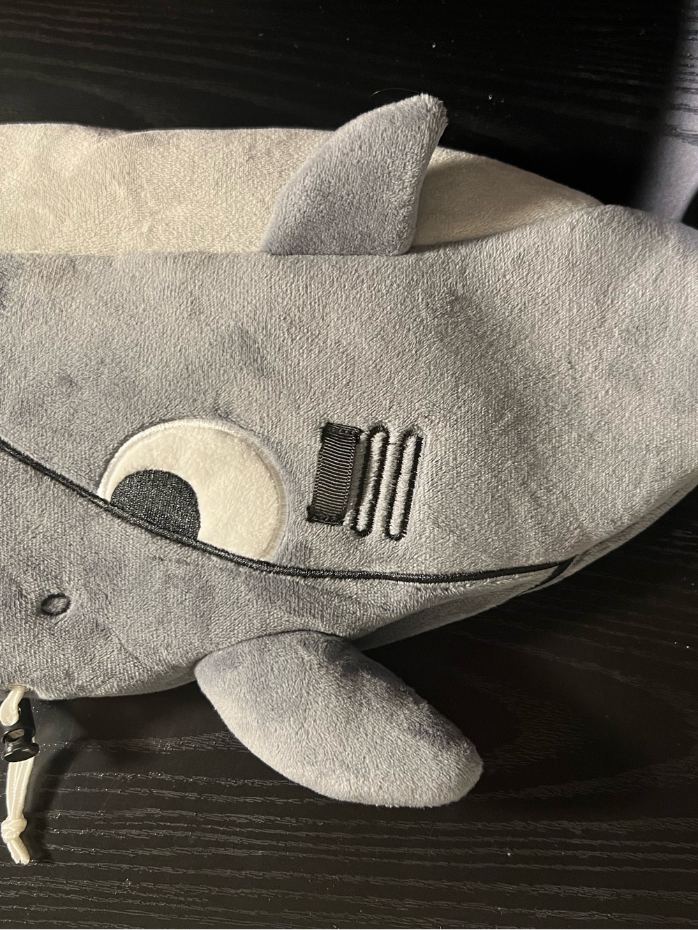 Plush Shark Crossbody Bag for Men - Gray